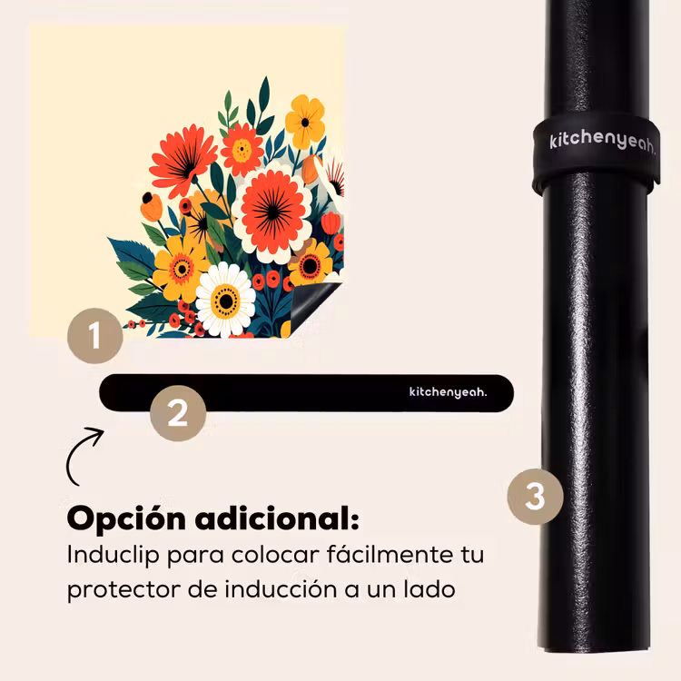 Protector de inducción - Ramo - Hojas - Ilustración - Colorido — 8