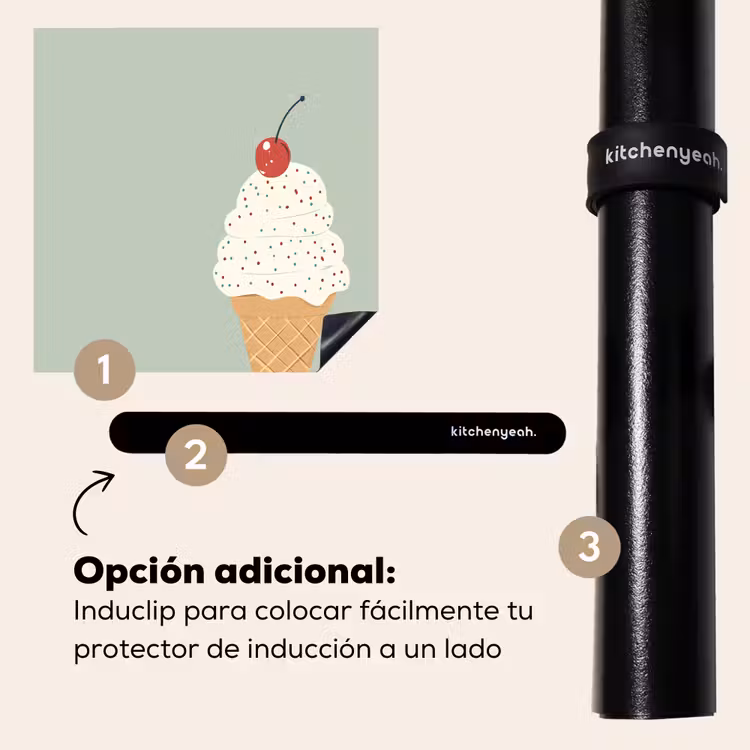 Protector de inducción - Ilustración - Helado - Moteado - Cereza — 8