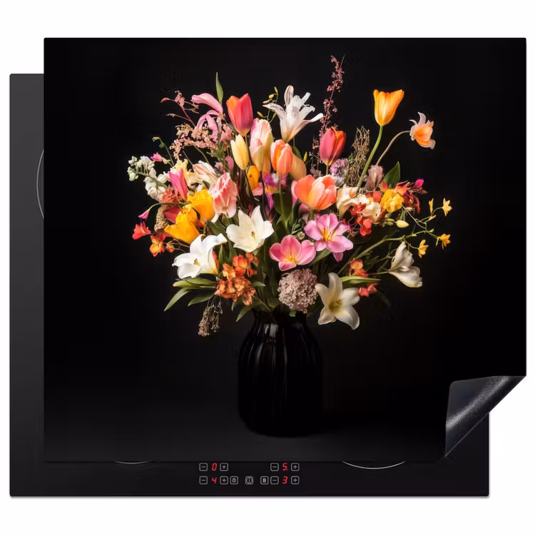 Protector de inducción - Jarrón - Flores - Tulipanes — 1