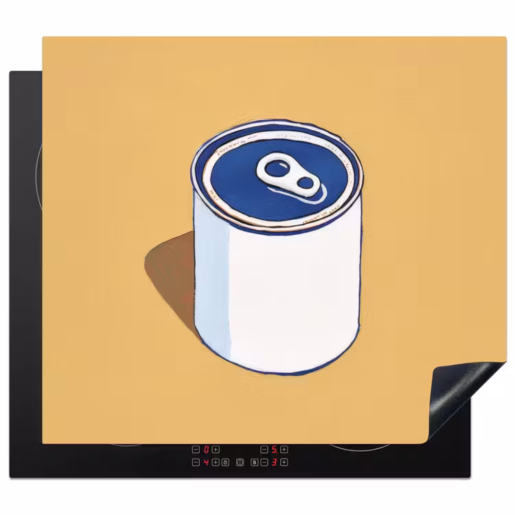 Protector de inducción - Lata - Minimalista - Azul - Ilustración — 1