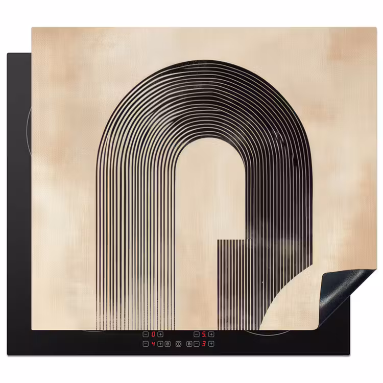 Protector de inducción - Lazo - Rayas - Minimalista - Negro — 1