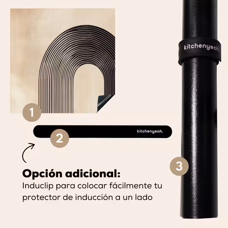 Protector de inducción - Lazo - Rayas - Minimalista - Negro — 8