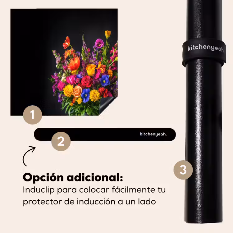 Protector de inducción - Colores vivos - Flores - Jarrón — 8
