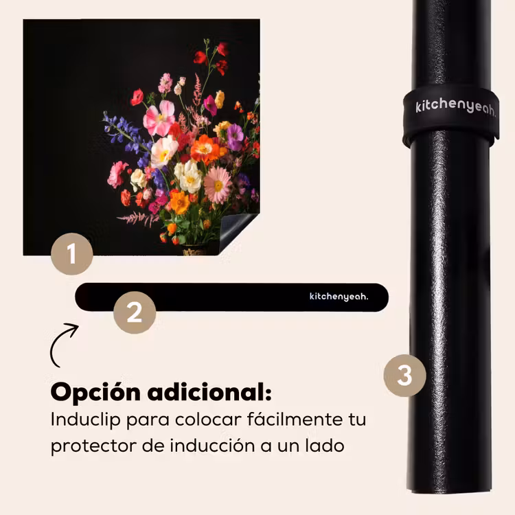 Protector de inducción - Colorido - Ramo - Jarrón - Oro — 8