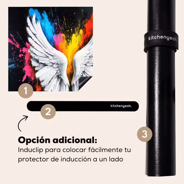 Protector de inducción - Alas - Salpicaduras de pintura - Colorido — 8