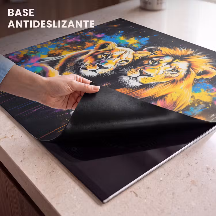 Protector de inducción - Leones - Pintura - Colores — 6