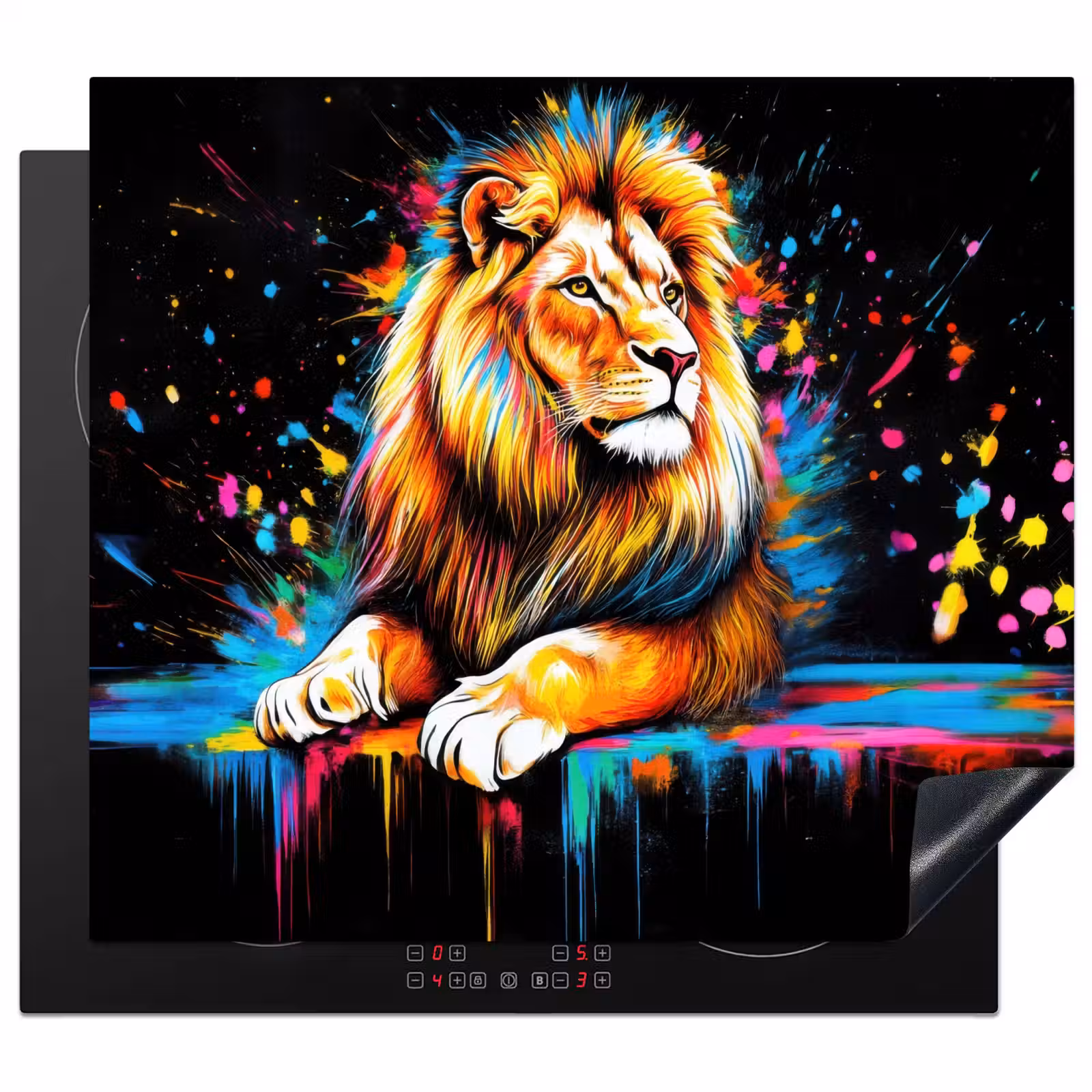 Protector de inducción - León - Colorido - Salpicaduras — 1