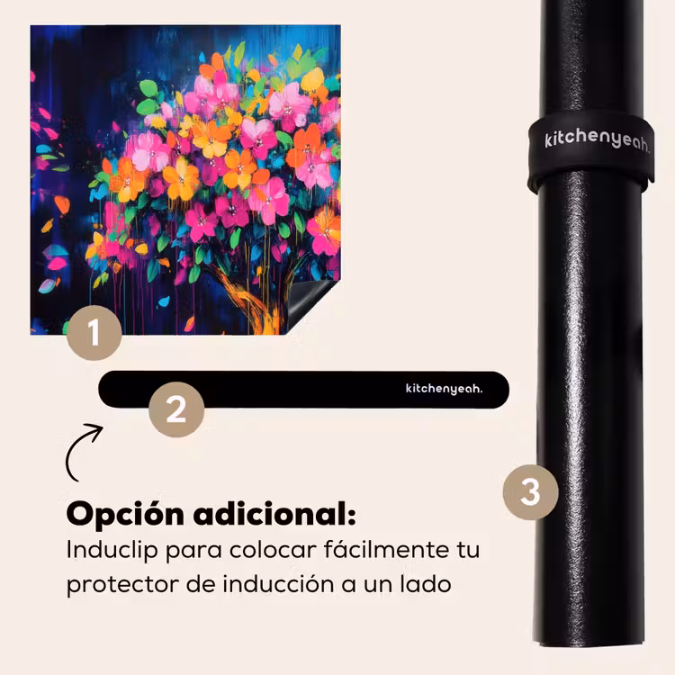 Protector de inducción - Árbol - Flores - Mágico - De colores — 8