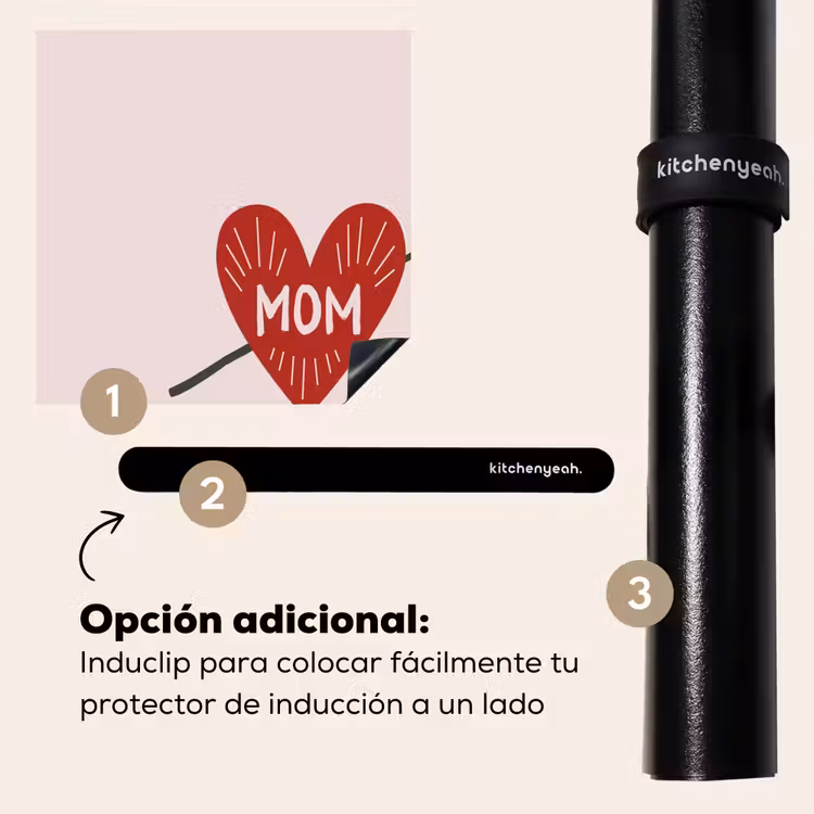 Protector de inducción - Corazón - Rojo - Flor - Madre — 8