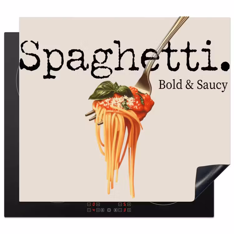 Protector de inducción - Espaguetis - salsa de tomate - queso parmesano — 1