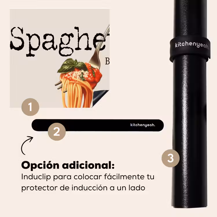Protector de inducción - Espaguetis - salsa de tomate - queso parmesano — 8