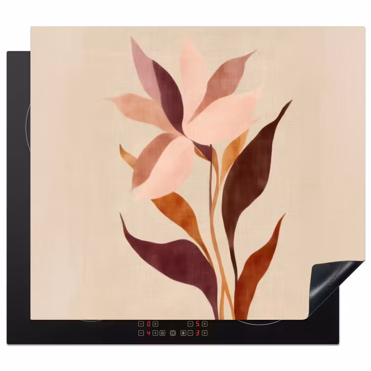 Protector de inducción - Flores - Pétalos - Minimalista - Rosa — 1