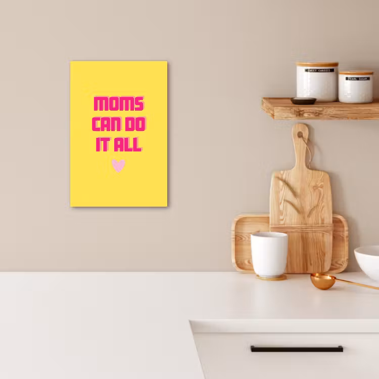 Lienzos decorativos - Cita - Madre - Corazón - Rosa — 3