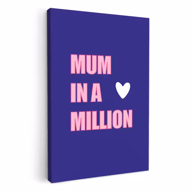 Lienzos decorativos - Madre - Texto - Azul - Corazón — 1