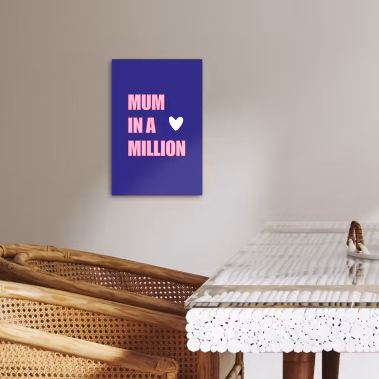 Lienzos decorativos - Madre - Texto - Azul - Corazón — 2