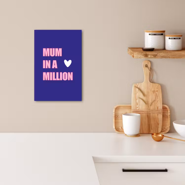 Lienzos decorativos - Madre - Texto - Azul - Corazón — 3