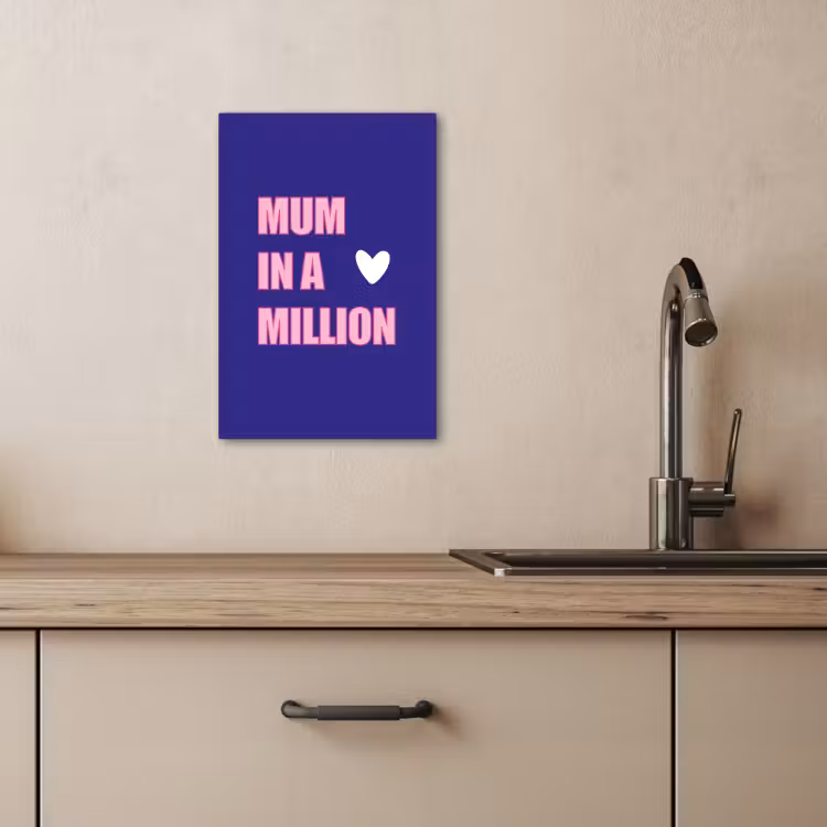 Lienzos decorativos - Madre - Texto - Azul - Corazón — 4