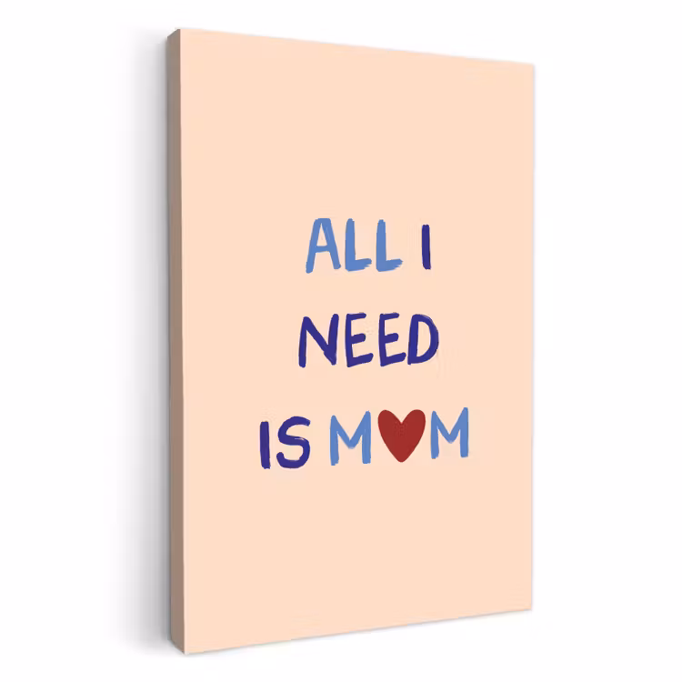 Lienzos decorativos - Madre - Texto - Corazón - Rojo — 1