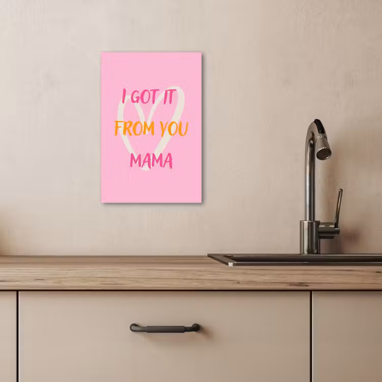 Lienzos decorativos - Mamá - Cita - Corazón - Rosa — 4
