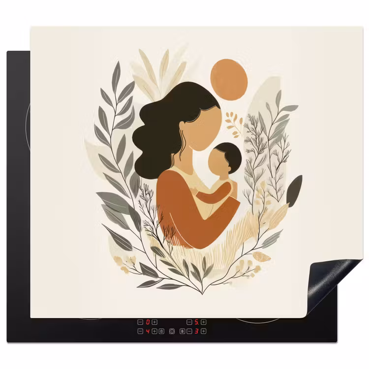 Protector de inducción - Ilustración - Madre - Hijo - Cariñoso — 1