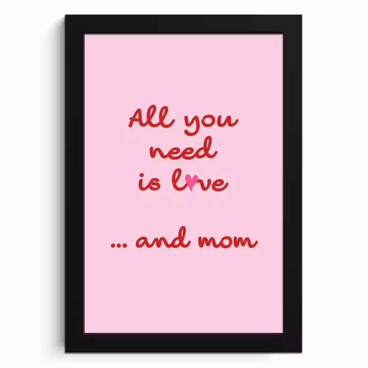 Cuadros enmarcados - Madre - Amor - Texto - Rojo — 1