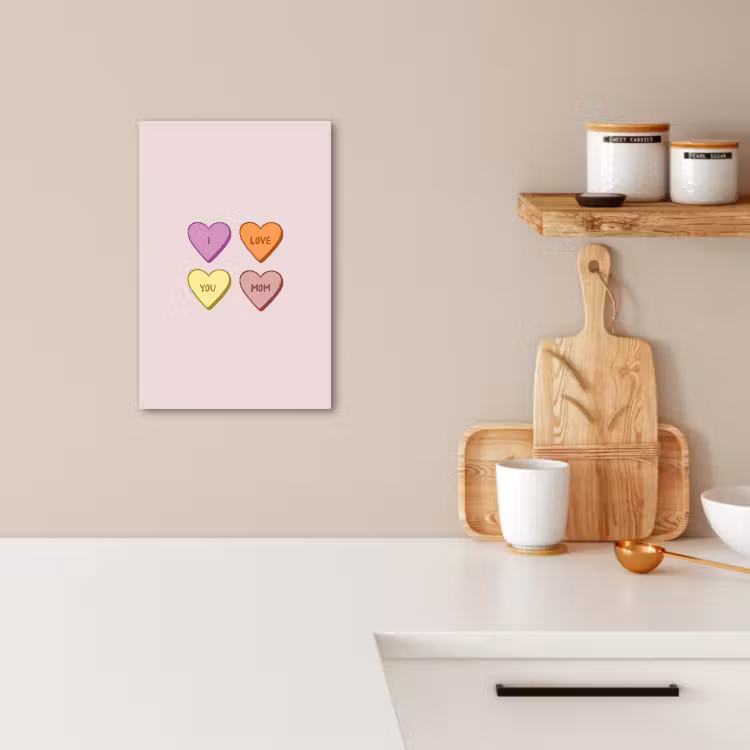 Lienzos decorativos - Corazones - Pastel - Amor - Madre — 2