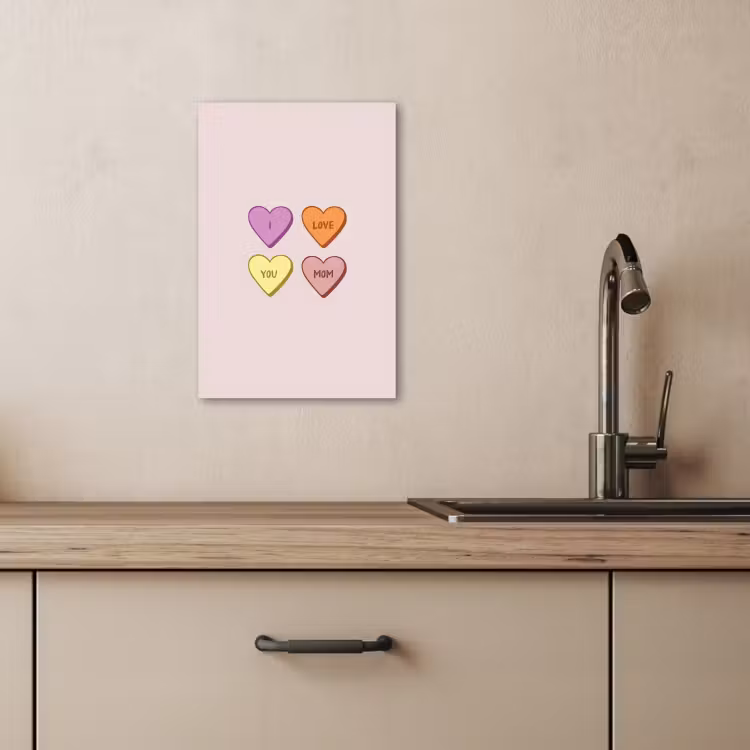 Lienzos decorativos - Corazones - Pastel - Amor - Madre — 4