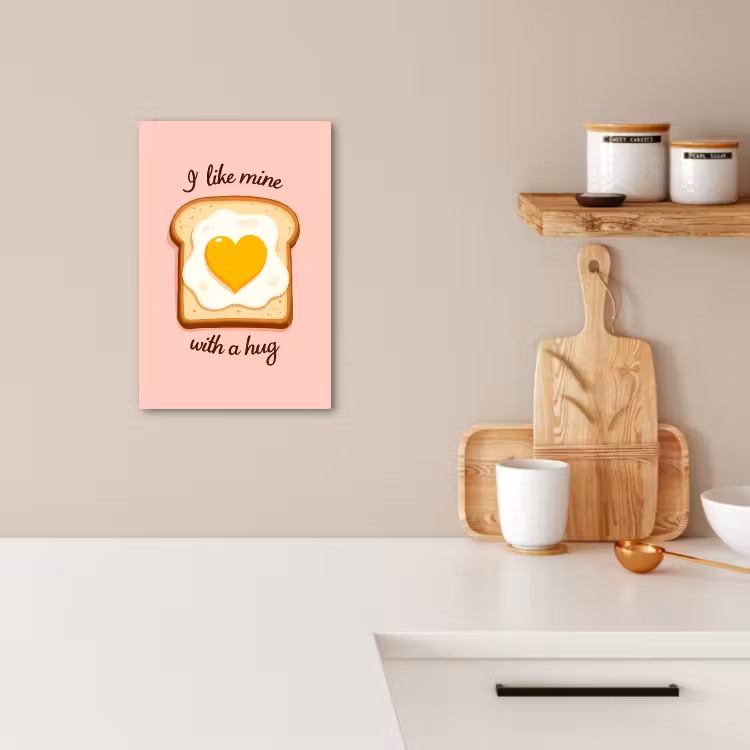 Lienzos decorativos - Pan - Ilustración - Cita - Rosa — 3