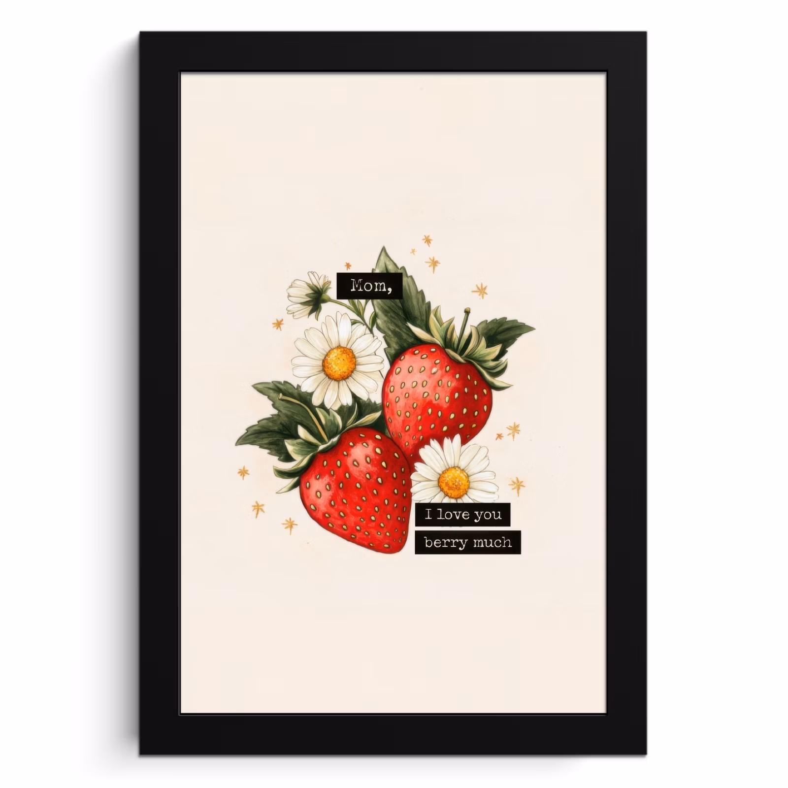 Cuadros enmarcados - Fresas - Margaritas - Cita - Estrellas — 1