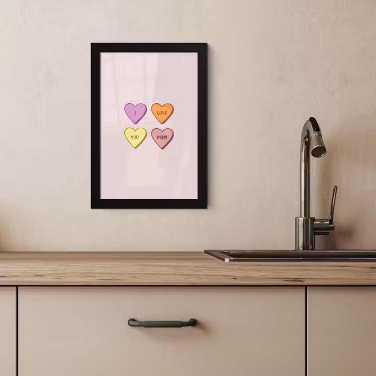 Cuadros enmarcados - Corazones - Pastel - Amor - Madre — 4