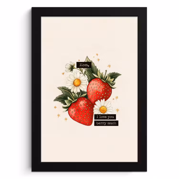 Cuadros enmarcados - Fresas - Margaritas - Cita - Estrellas — 1