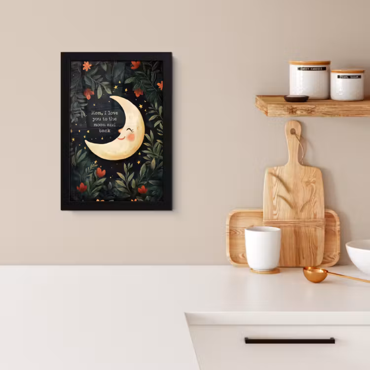 Cuadros enmarcados - Luna - Cita - Flores - Estrellas — 2