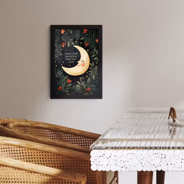 Cuadros enmarcados - Luna - Cita - Flores - Estrellas — 4