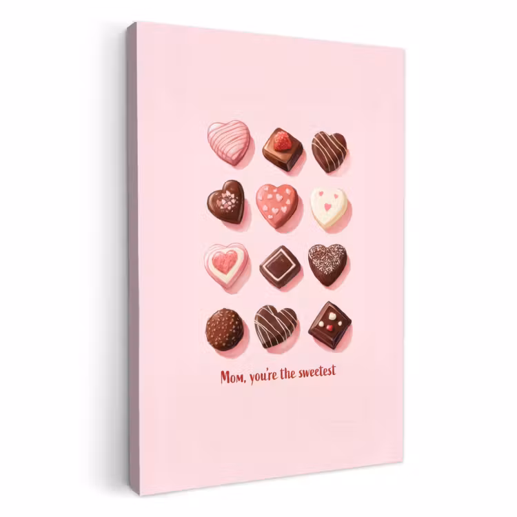 Lienzos decorativos - Bombones - Con forma de corazón - Dearest — 1