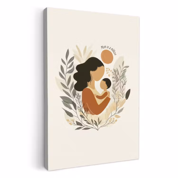 Lienzos decorativos - Ilustración - Cita - Madre — 1
