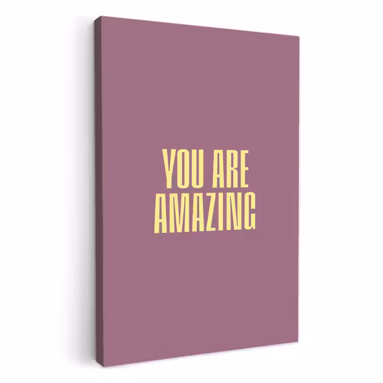 Lienzos decorativos - Texto - Morado - Asombroso — 1