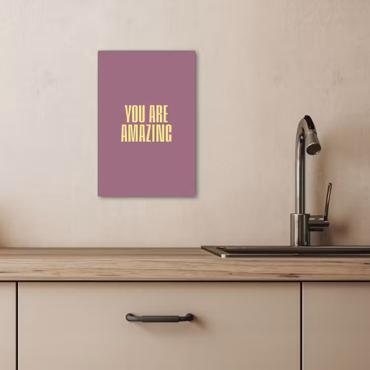 Lienzos decorativos - Texto - Morado - Asombroso — 2