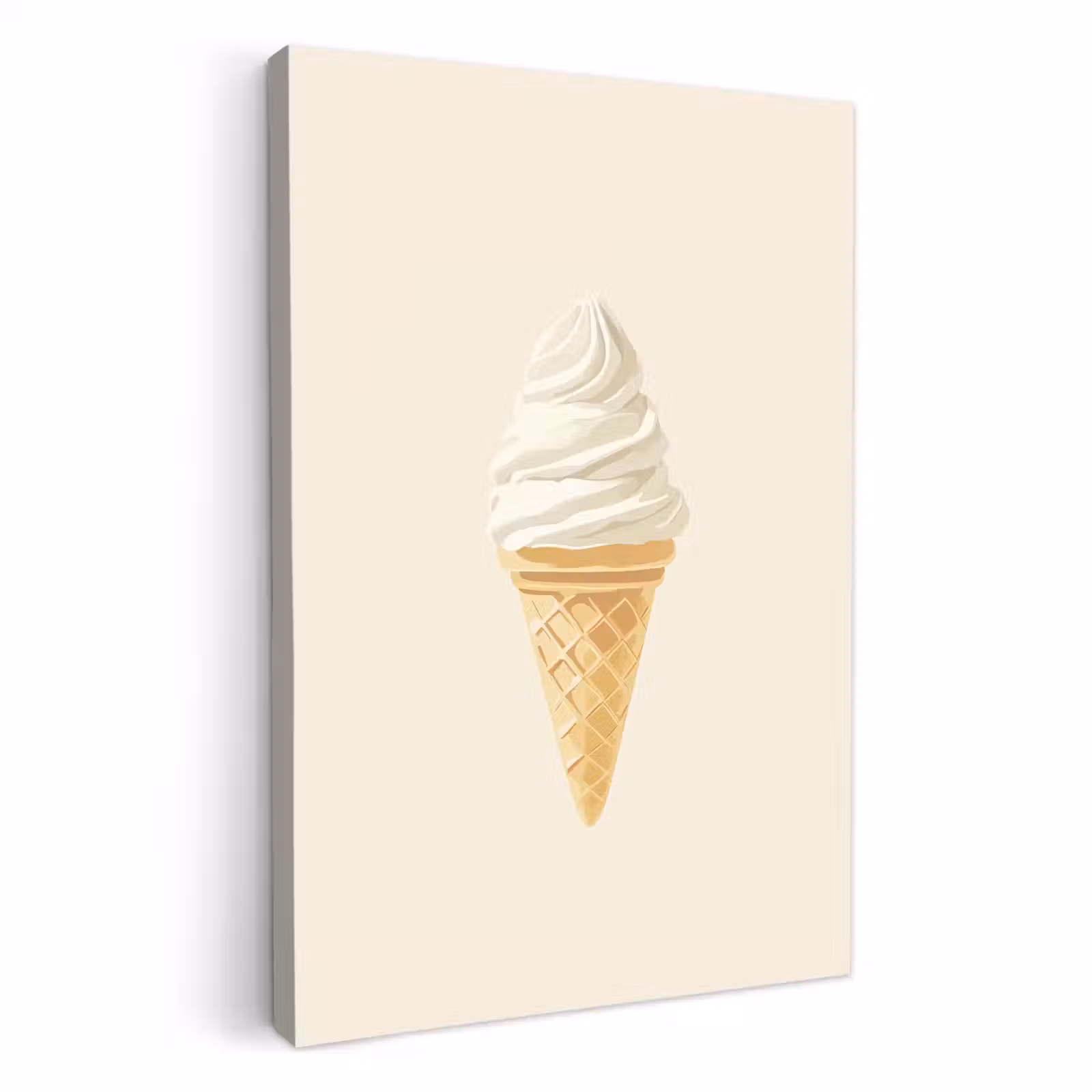 Lienzos decorativos - Cono de helado - Blanco — 1