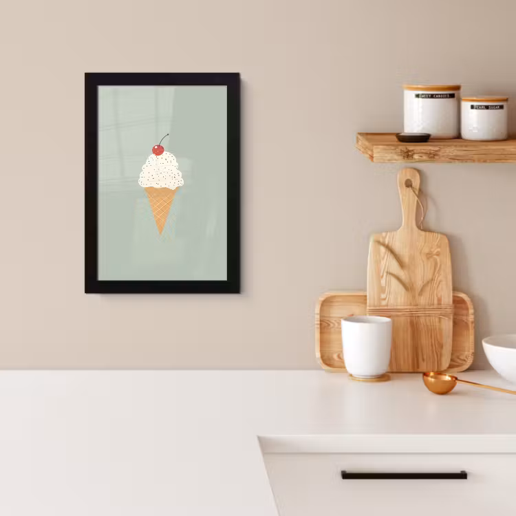 Cuadros enmarcados - Ilustración - Helado - Moteado - Cereza — 2