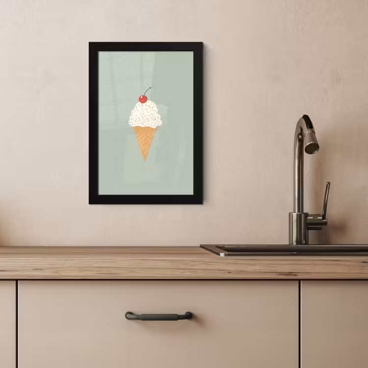 Cuadros enmarcados - Ilustración - Helado - Moteado - Cereza — 3