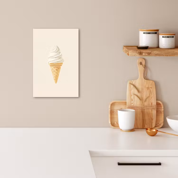 Lienzos decorativos - Cono de helado - Blanco — 3