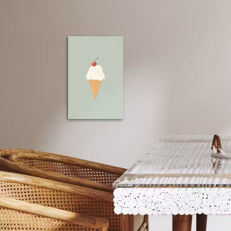 Lienzos decorativos - Ilustración - Helado - Moteado - Cereza — 3