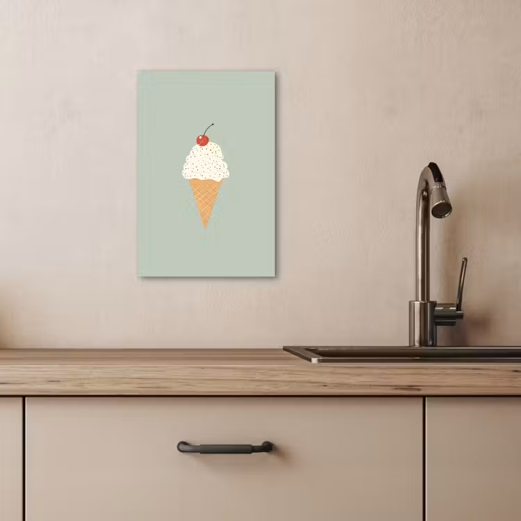 Lienzos decorativos - Ilustración - Helado - Moteado - Cereza — 4