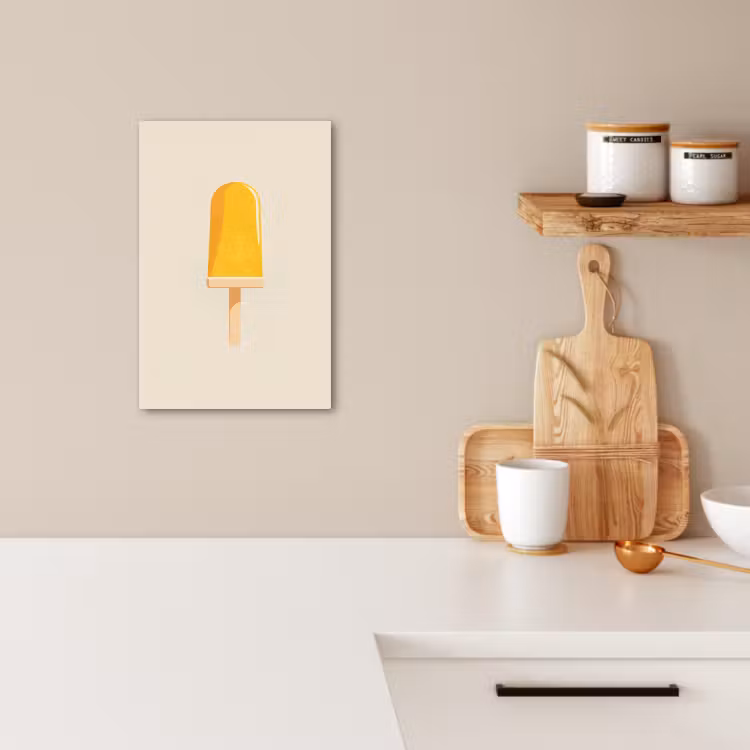 Lienzos decorativos - Naranja - Palo - Helado de agua — 2