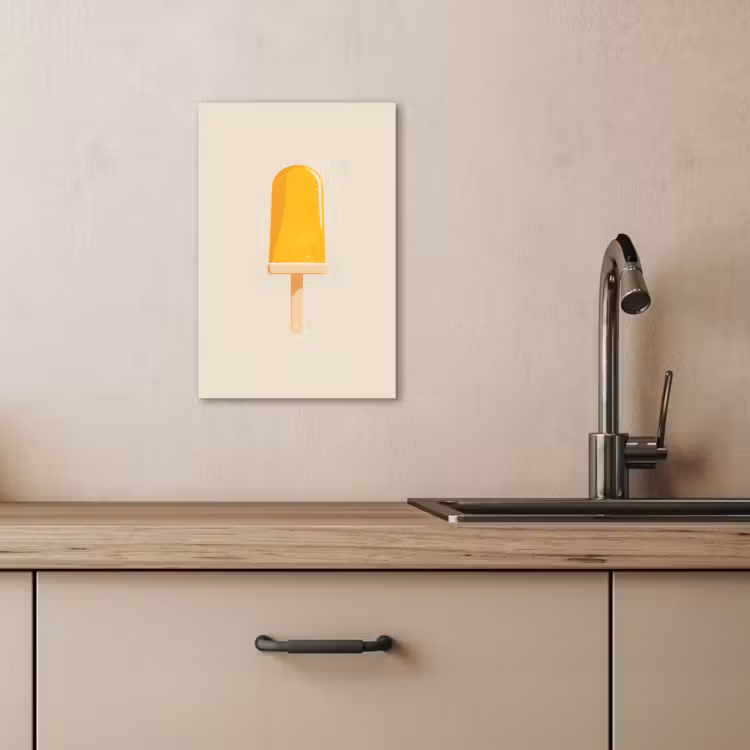 Lienzos decorativos - Naranja - Palo - Helado de agua — 3