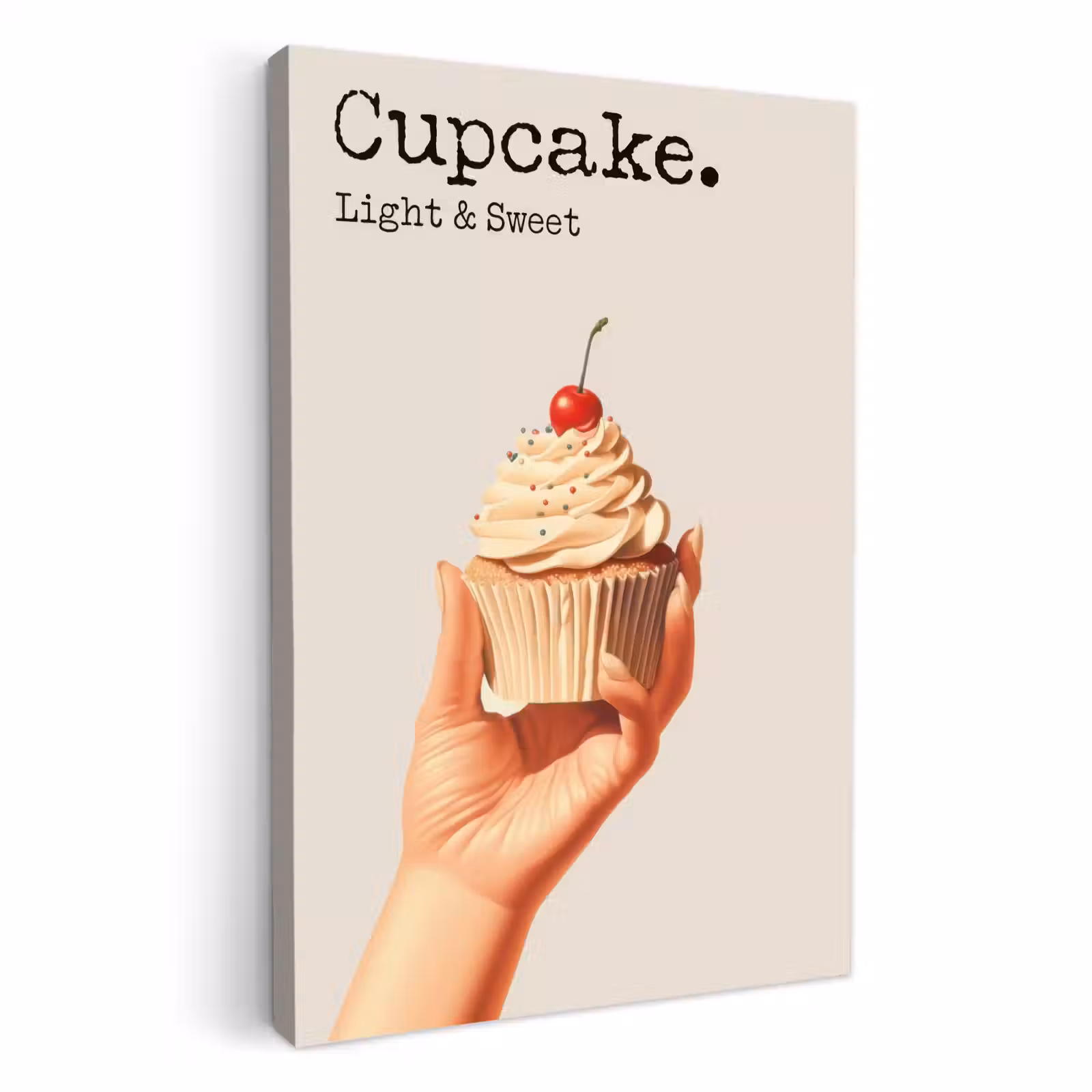 Lienzos decorativos - Cupcake - Dulce - Cereza — 1