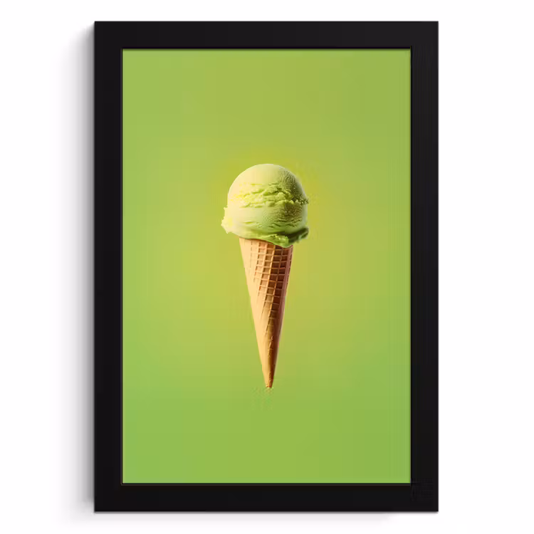 Cuadros enmarcados - Cuerno - Pala de helado - Verde — 1