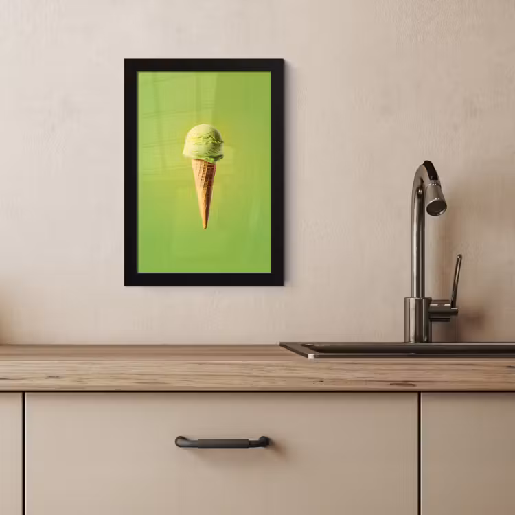 Cuadros enmarcados - Cuerno - Pala de helado - Verde — 4