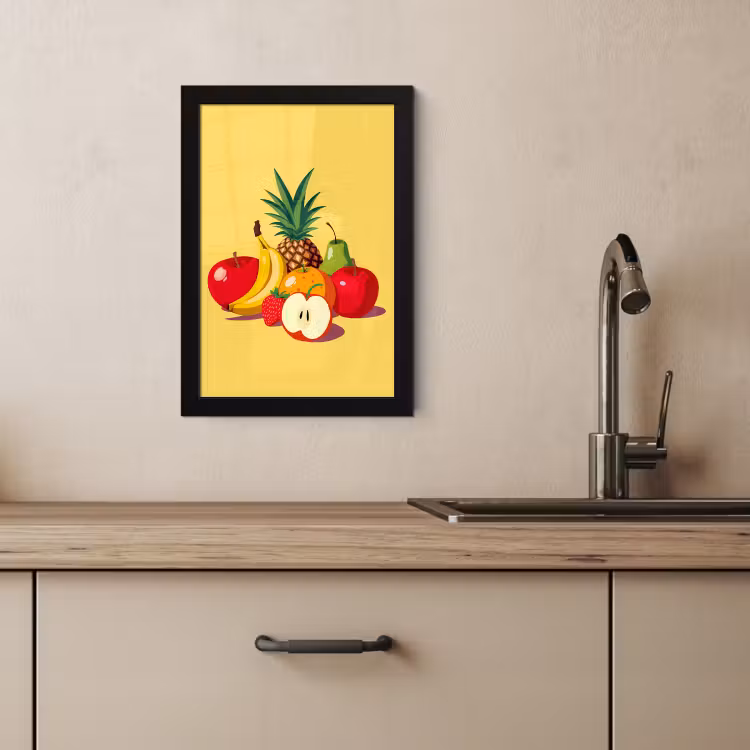 Cuadros enmarcados - Frutas - Ilustración - Colorido — 4