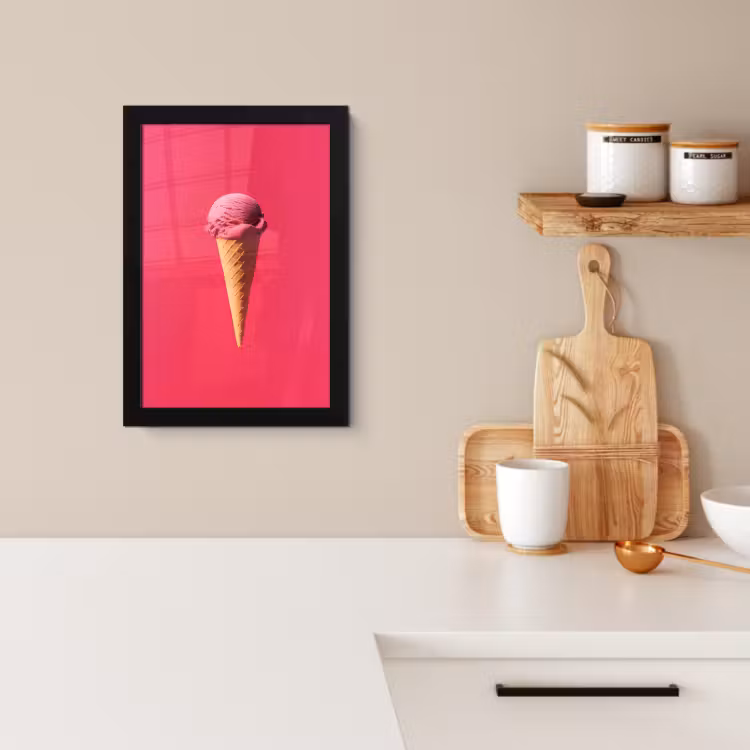 Cuadros enmarcados - Pala helado - Rosa - Cuerno — 2
